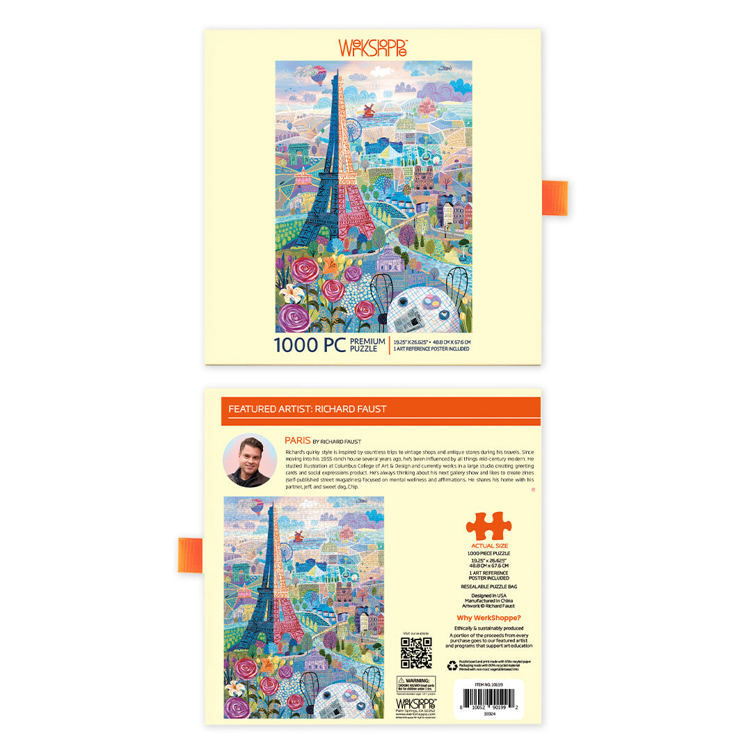 1000 Piece Colorful Paris Puzzle | WerkShoppe