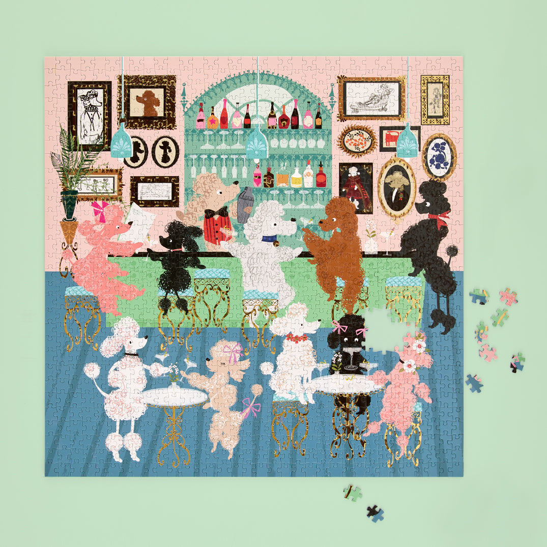 Poodle Martini Lounge 1000 Piece Puzzle | WerkShoppe