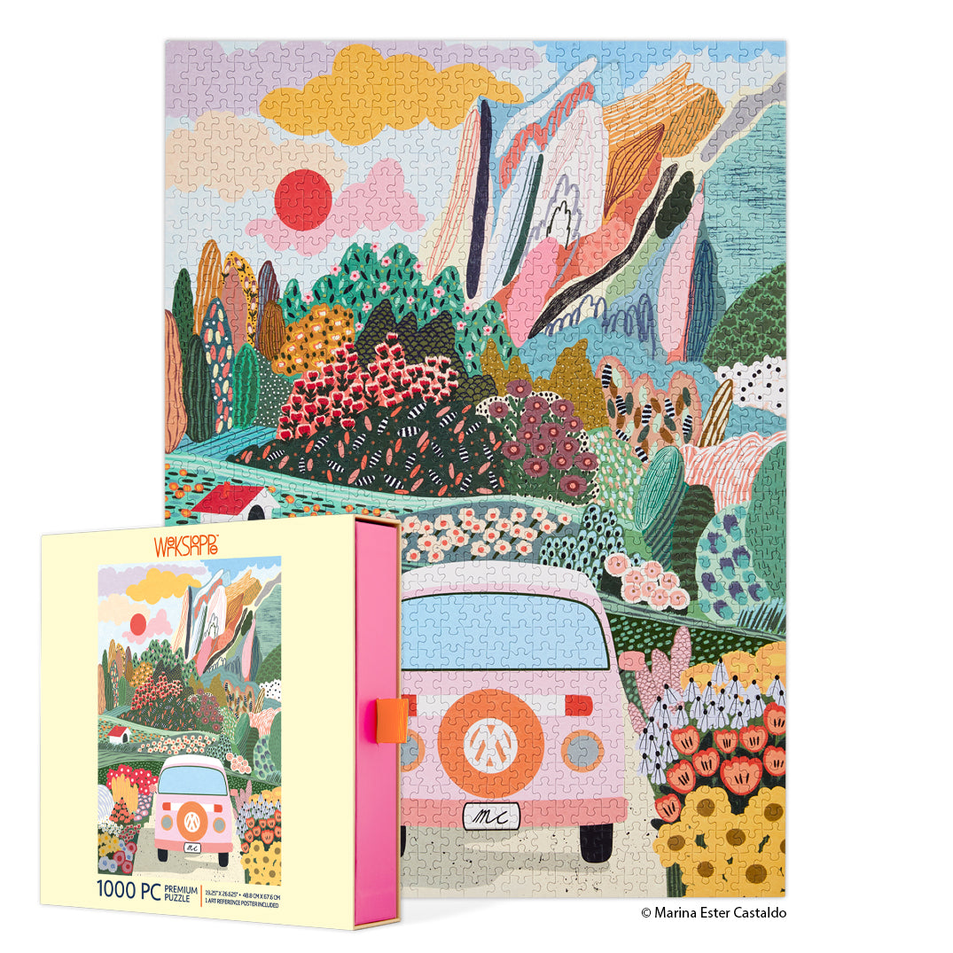 ハンドペイント　風景画 Road Trip Landscape Jigsaw Puzzle | WerkShoppe