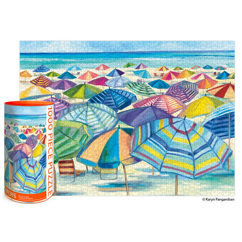 Umbrella Beach 1000 Piece Jigsaw Puzzle