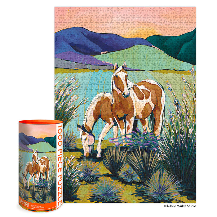 Painted Horses 1000 Piece Jigsaw Puzzle