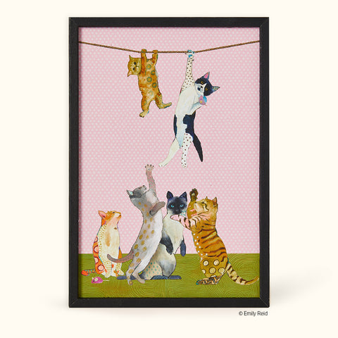 Hang In There Framed Canvas Art