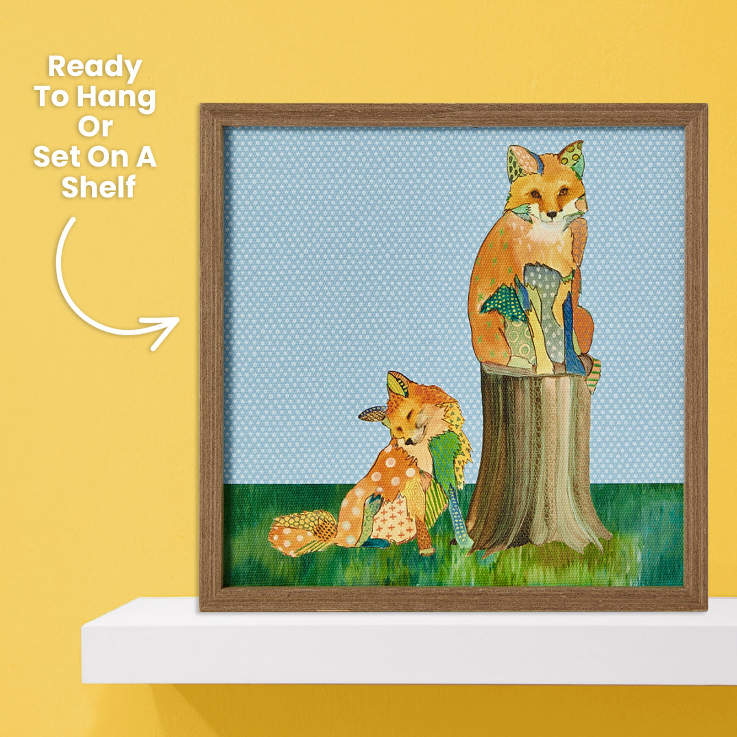 Foxes | Framed Canvas Art