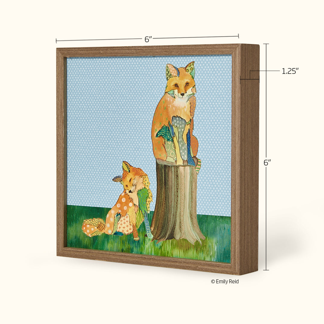 Foxes | Framed Canvas Art