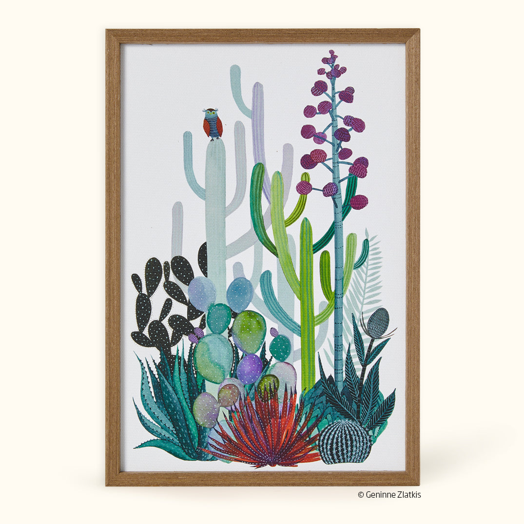 Saguaros | Framed Canvas Art