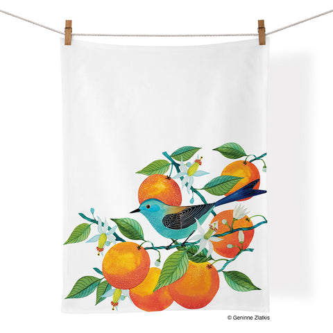 Naranjas Cotton Tea Towel