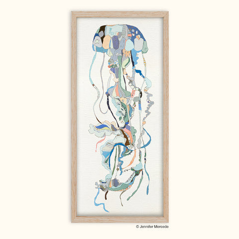 Jellyfish Framed Canvas Art