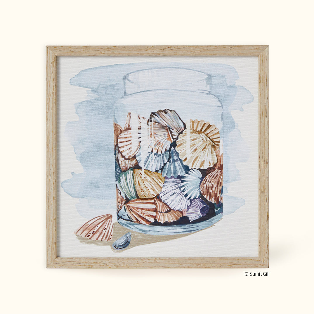 Shell Collector | Framed Canvas Art