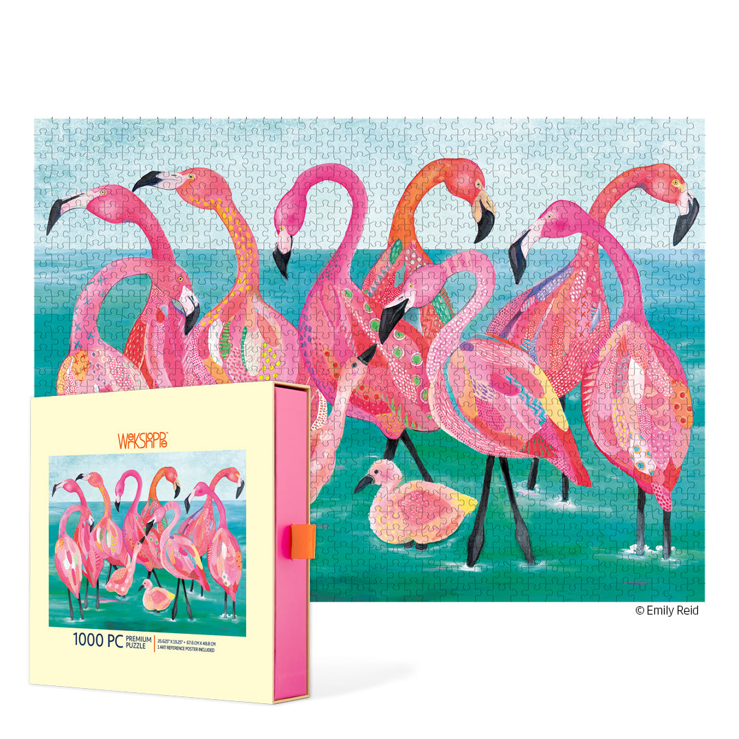 flamingo♡ Flock of Flamingos Jigsaw Puzzle | WerkShoppe