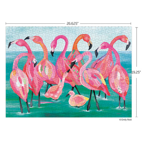 Flamingo Beach 1000 Piece Jigsaw Puzzle