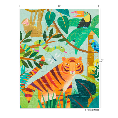 In the Jungle 48 Piece Jigsaw Puzzle Snax, animals, travel size puzzles, gifts for kids, artist designed puz