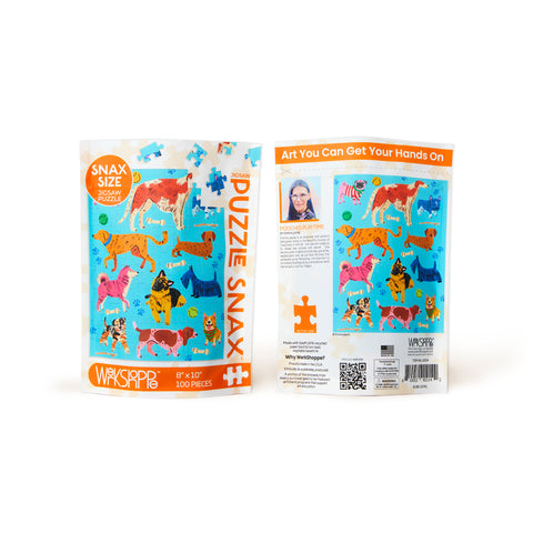 Pooches Playtime 100 Piece Jigsaw Puzzle, dog lovers, cute dogs, artist designed puzzles, Art by Emma Jayne