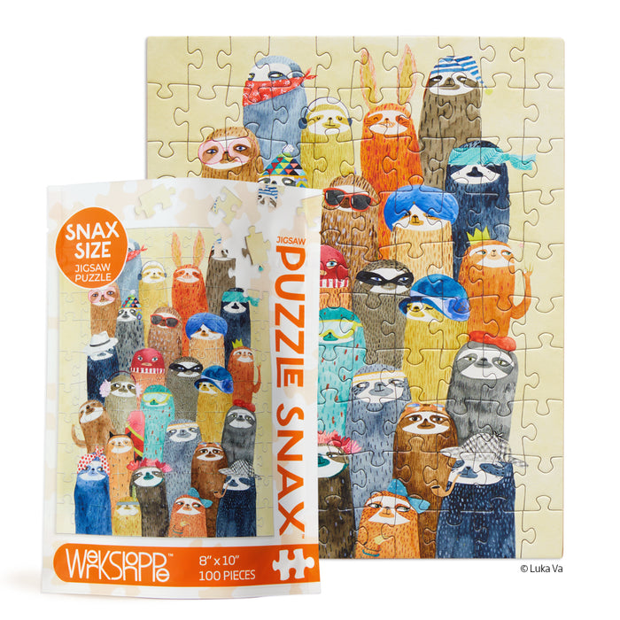 Sloth Party 100 Piece Jigsaw Puzzle