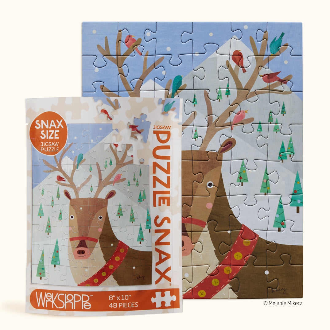 Reindeer and Friends | 48 Piece Holiday Puzzle Snax