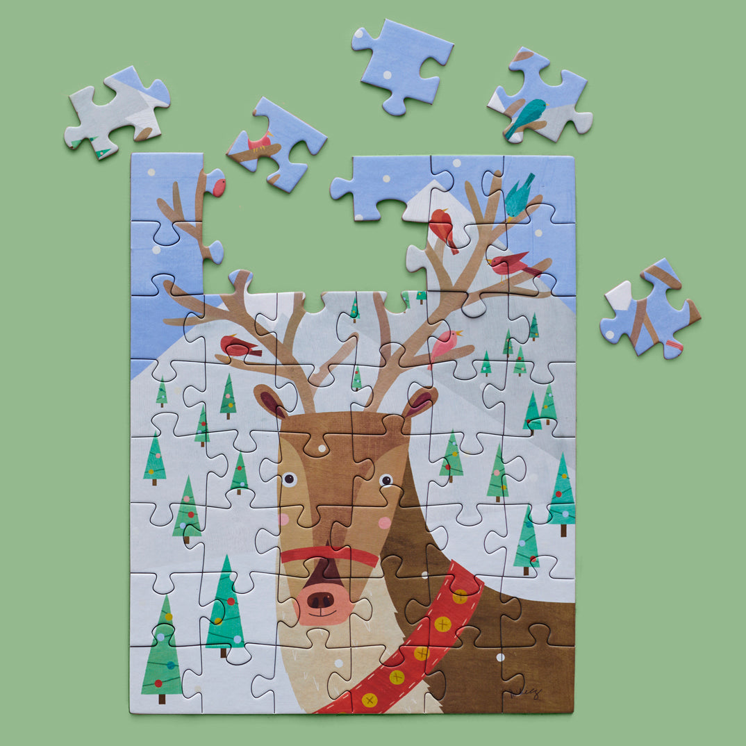 Reindeer and Friends | 48 Piece Holiday Puzzle Snax