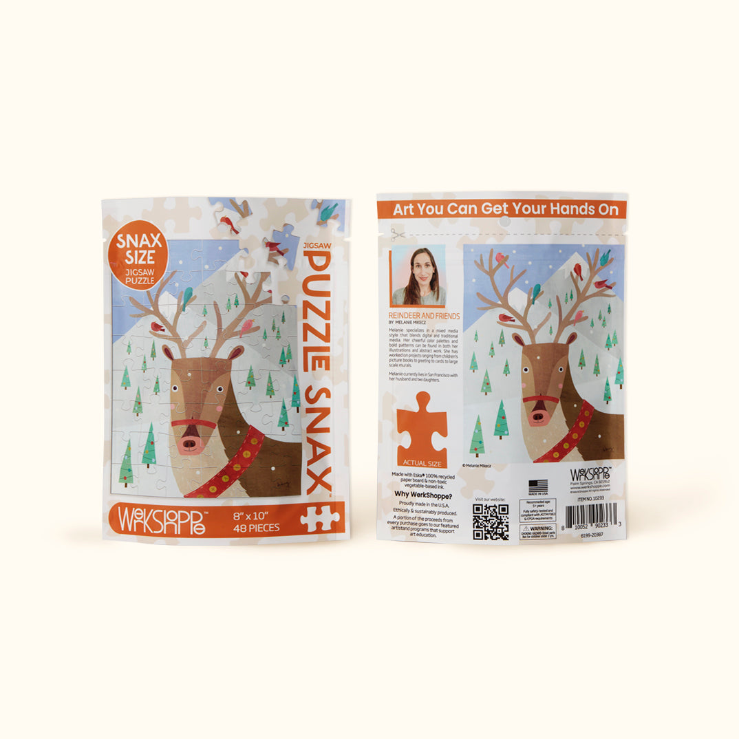 Reindeer and Friends | 48 Piece Holiday Puzzle Snax