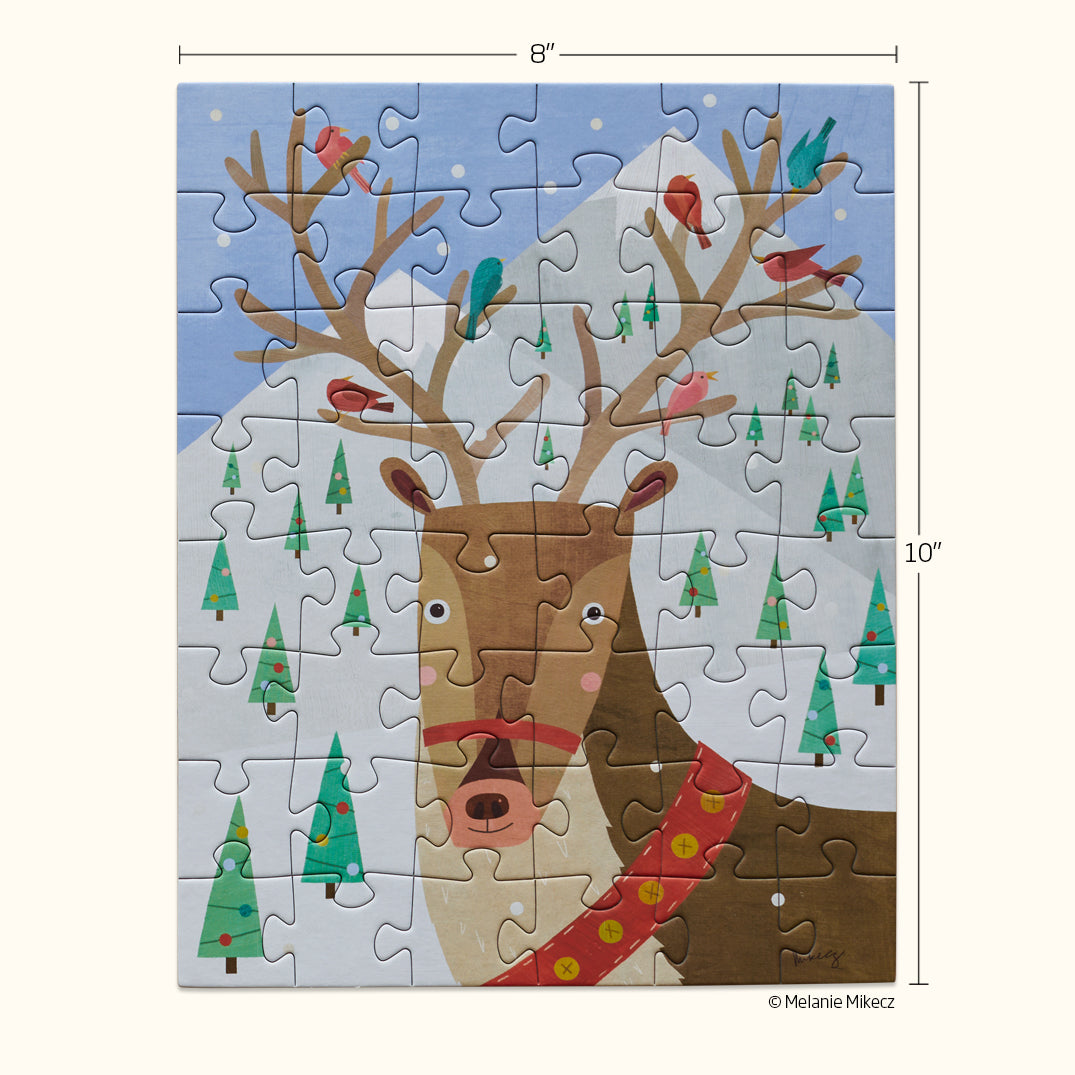 Reindeer and Friends | 48 Piece Holiday Puzzle Snax