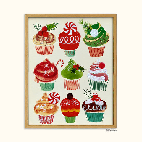 Cupcakes and Candy Holiday Framed Wall Decor