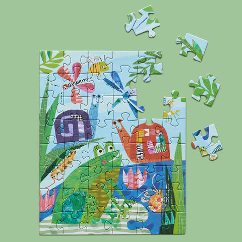 Art by Clare Youngs, little critters 48 piece puzzle snax, kids travel puzzle, animal lovers, puzzles for beginners, jigsaw puzzles for kids