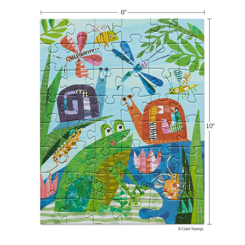 Art by Clare Youngs, little critters 48 piece puzzle snax, kids travel puzzle, animal lovers, puzzles for beginners, jigsaw puzzles for kids
