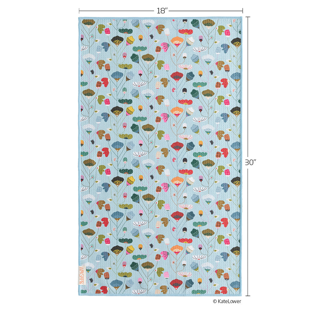 Art by Kate Lower, floral stems, reversible microfiber towels, artistic kitchen towels, kitchen towels
eco-friendly microfiber towels, ultra-absorbent, quick drying