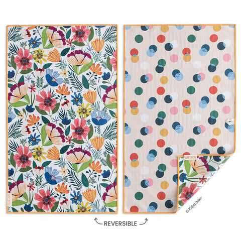 Art by Kate Lower, fields of flowers, floral towel, eco-friendly microfiber towels, ultra-absorbent, quick drying
best kitchen towels, microfiber tea towels, artist designed kitchen towels 