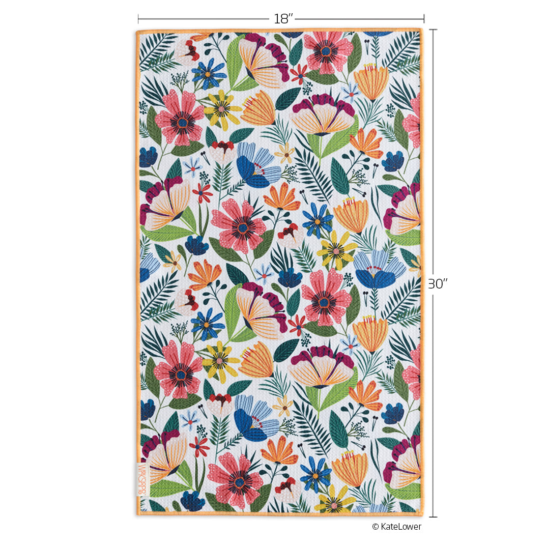 Art by Kate Lower, fields of flowers, floral towel, eco-friendly microfiber towels, ultra-absorbent, quick drying
best kitchen towels, microfiber tea towels, artist designed kitchen towels 