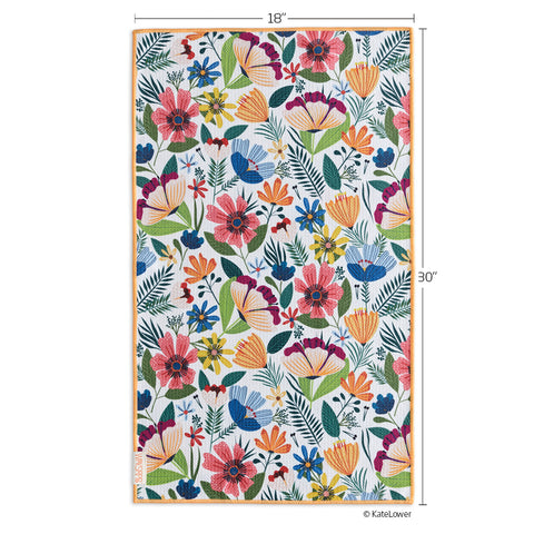 Art by Kate Lower, fields of flowers, floral towel, eco-friendly microfiber towels, ultra-absorbent, quick drying
best kitchen towels, microfiber tea towels, artist designed kitchen towels 