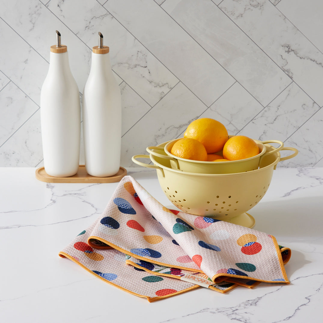 Art by Kate Lower, fields of flowers, floral towel, eco-friendly microfiber towels, ultra-absorbent, quick drying
best kitchen towels, microfiber tea towels, artist designed kitchen towels 