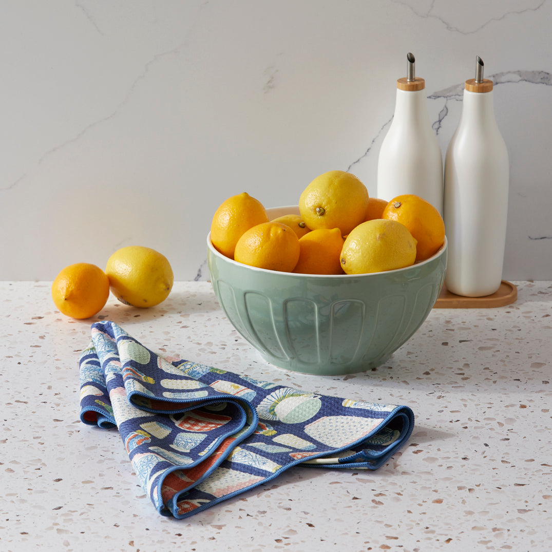 Art by Emily Taylor, vintage glass microfiber towel, best kitchen towels, artist designed kitchen towels 