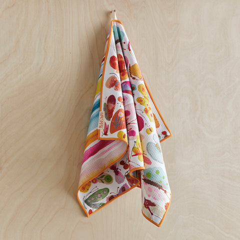 Art by Carolyn Gavin, Belize butterflies, eco-friendly microfiber towels, ultra-absorbent, quick drying
best kitchen towels, microfiber tea towels, artist designed kitchen towels,  colorful stripes
