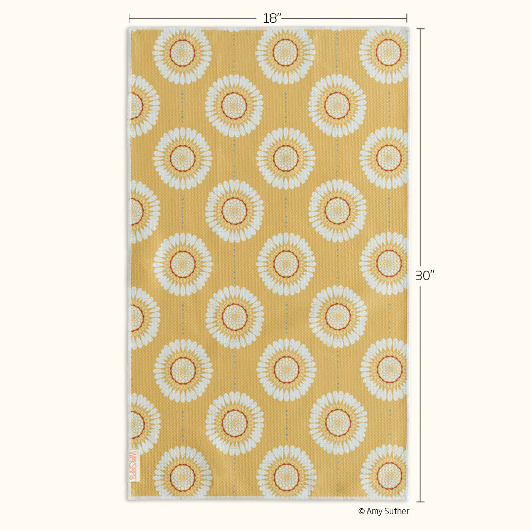Sunflower Chains Microfiber Towel
