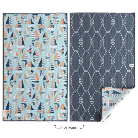 Art by Tara Neal, gone sailing towel, sail boats, nautical kitchen, eco-friendly microfiber towels, ultra-absorbent, quick drying
best kitchen towels, microfiber tea towels, artist designed kitchen towels,  coastal decor
