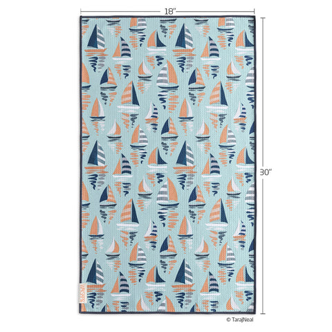 Art by Tara Neal, gone sailing towel, sail boats, nautical kitchen, eco-friendly microfiber towels, ultra-absorbent, quick drying
best kitchen towels, microfiber tea towels, artist designed kitchen towels,  coastal decor