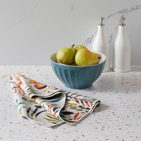 Art by Annick Schmidt-Reichardt, colorful leaves, reversible microfiber towels, artistic kitchen towels, kitchen towels
eco-friendly microfiber towels, ultra-absorbent, quick drying