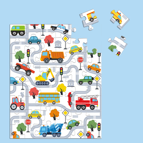 Trucks and Transportation 48 Puzzle Piece Snax