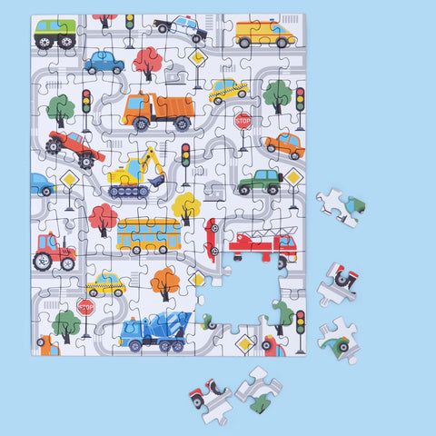 Trucks and Transportation 48 Puzzle Piece Snax, puzzles for beginners, jigsaw puzzles for kids