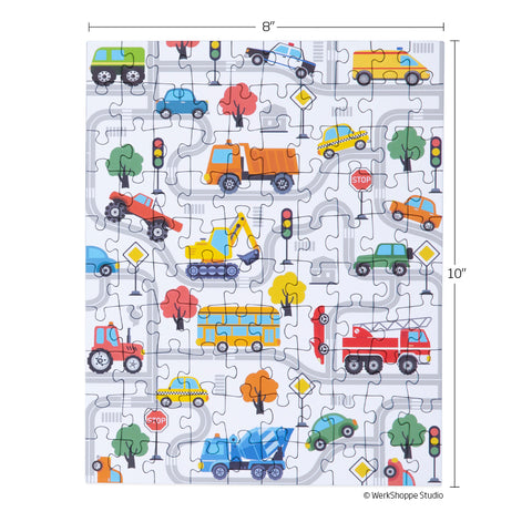 Trucks and Transportation 48 Puzzle Piece Snax, puzzles for beginners, jigsaw puzzles for kids