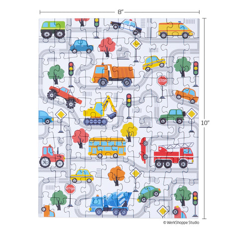 Trucks and Transportation 48 Puzzle Piece Snax