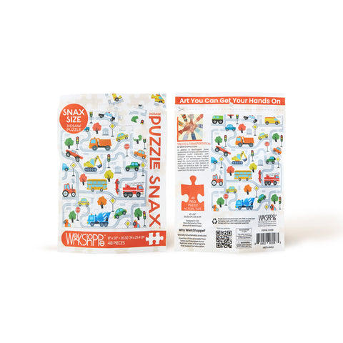 Trucks and Transportation 48 Puzzle Piece Snax, puzzles for beginners, jigsaw puzzles for kids