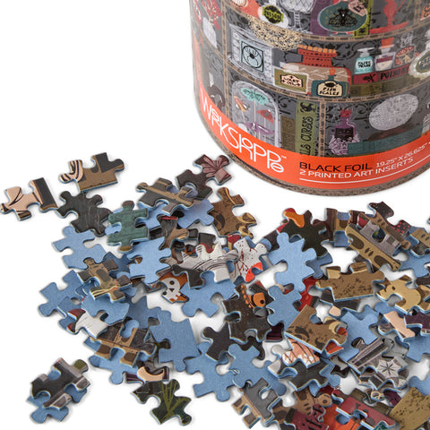 Agatha's Apothecary 1000 Piece Puzzle, art by helen black, jigsaw puzzle, 100% recycled & non-toxic, puzzle gifts, halloween,
artist designed puzzles, unique puzzles