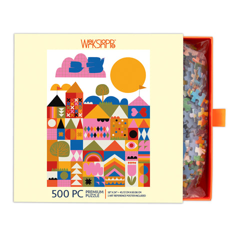 Happy Town 500 Piece Puzzle
