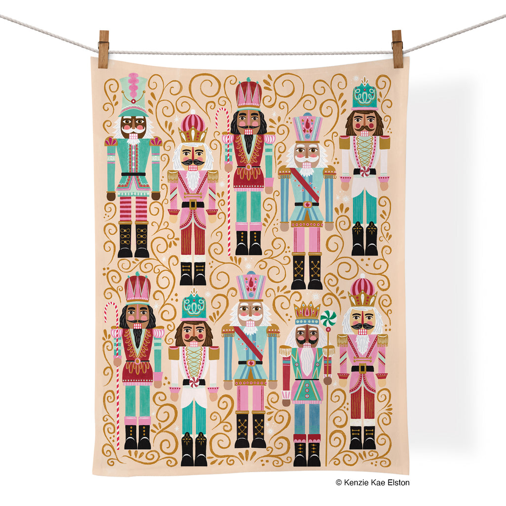 Werkshoppe Nutcrackers Tea Towel