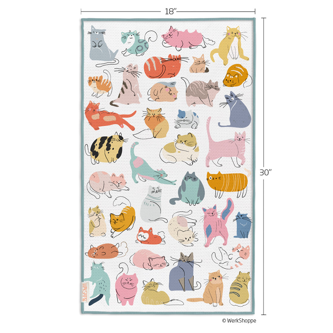 If Cats Could Talk, animal lovers, cats, reversible microfiber towels, artistic kitchen towels, kitchen towels
eco-friendly microfiber towels, ultra-absorbent, quick drying