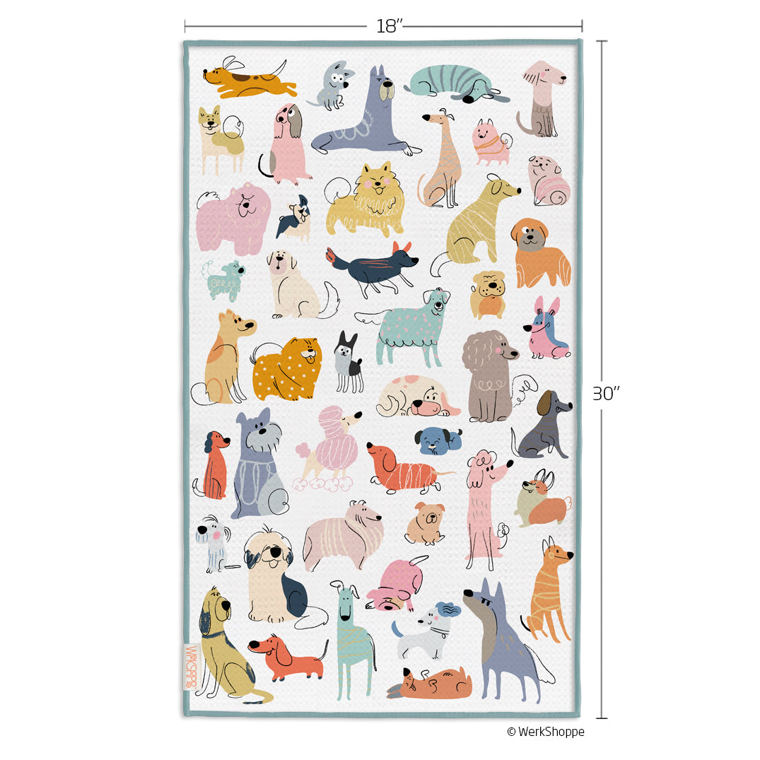 If Dogs Could Talk Microfiber Kitchen Towel, funny dogs, dog lovers, animals, best kitchen towels, microfiber tea towels, unique kitchen towels 