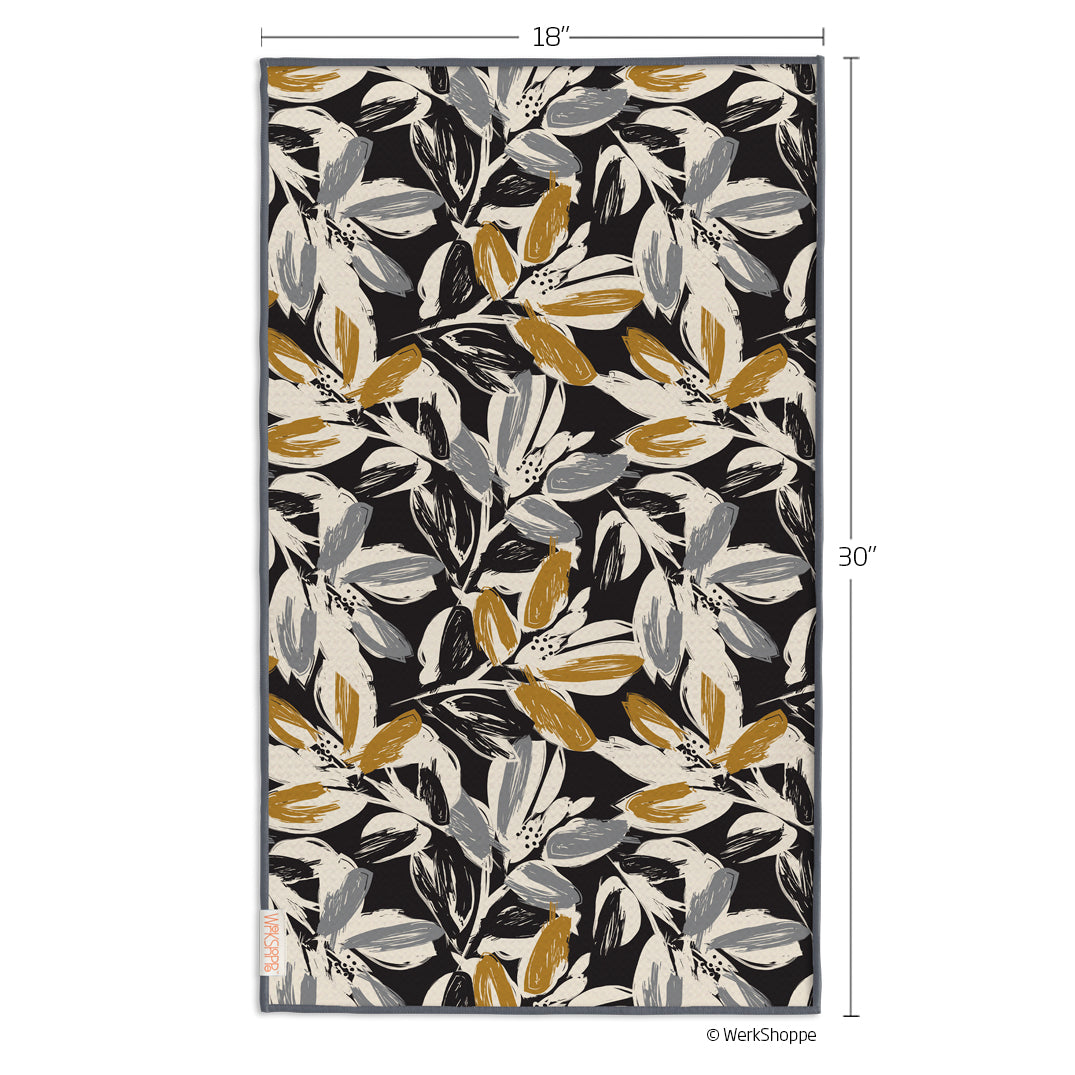 Leaf Tiles Microfiber Kitchen Towel, tile pattern, reversible microfiber towels, artistic kitchen towels, kitchen towels, designed by WerkShoppe