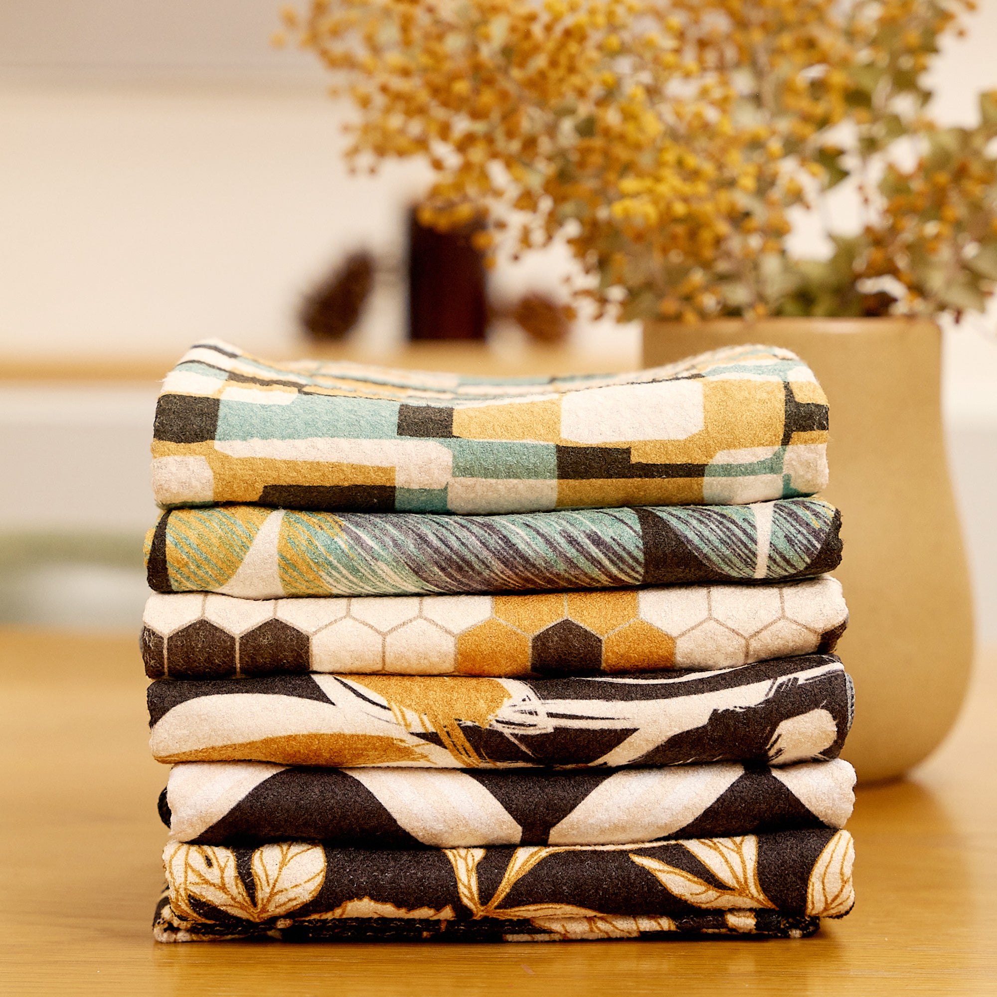 Leaf Tiles Microfiber Kitchen Towel