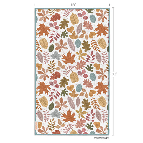 leaf impressions, fall leaves, reversible microfiber towels, artistic kitchen towels, kitchen towels
eco-friendly microfiber towels, ultra-absorbent, quick drying
