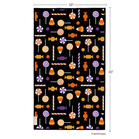 Halloween treats, halloween candy, holiday kitchen towels, best kitchen towels, microfiber tea towels, artist designed kitchen towels, striped pattern