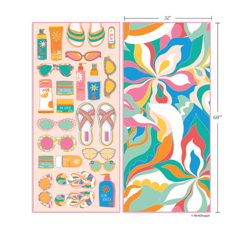 Palm Springs GO BIG Towel, Lightweight, packable, machine washable, sand proof, microfiber beach & pool towel